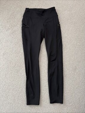 Athleta Black High-Waist Leggings with Side Pockets